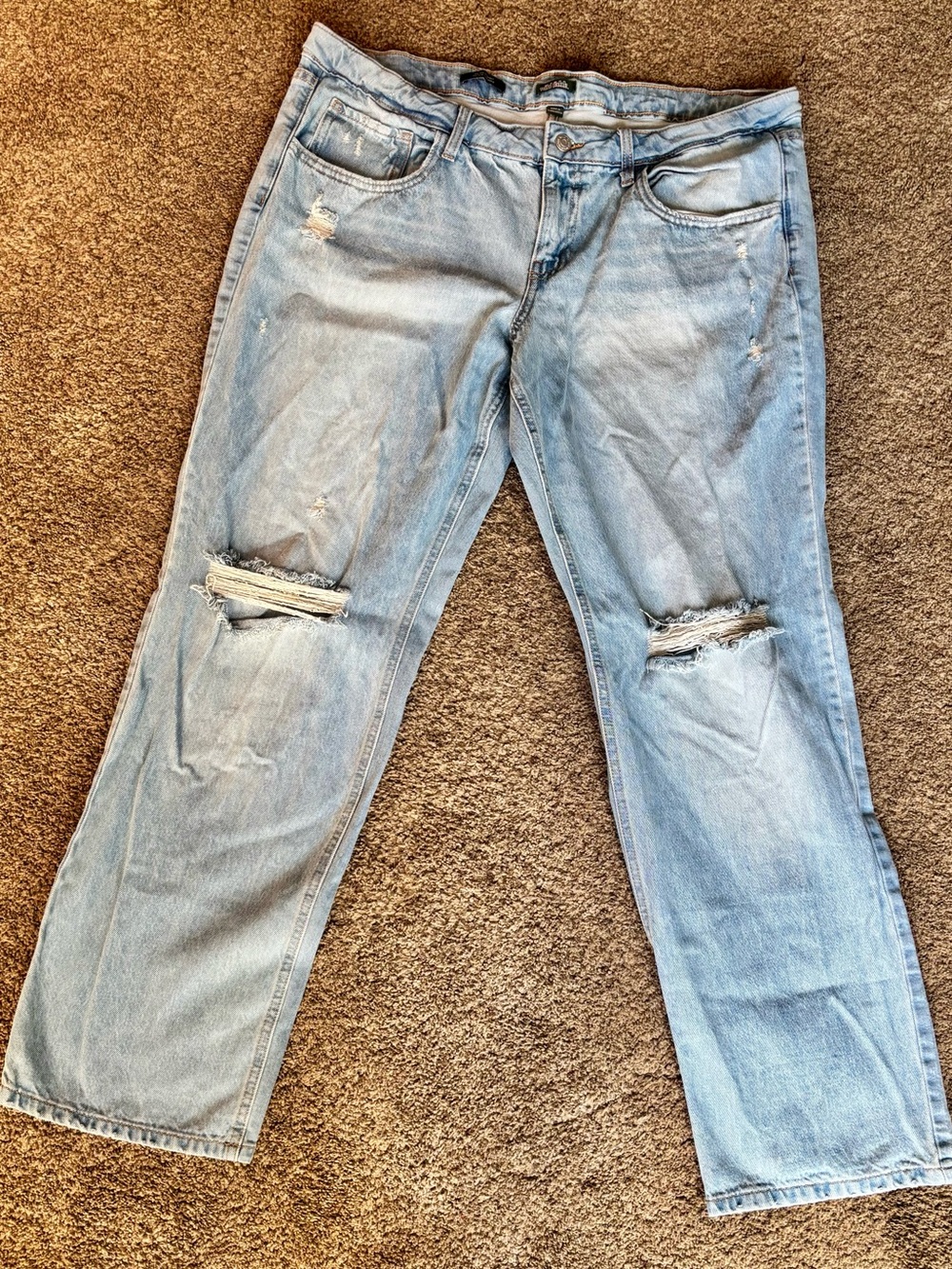 wild fable Light Blue Straight Leg Distressed Jeans